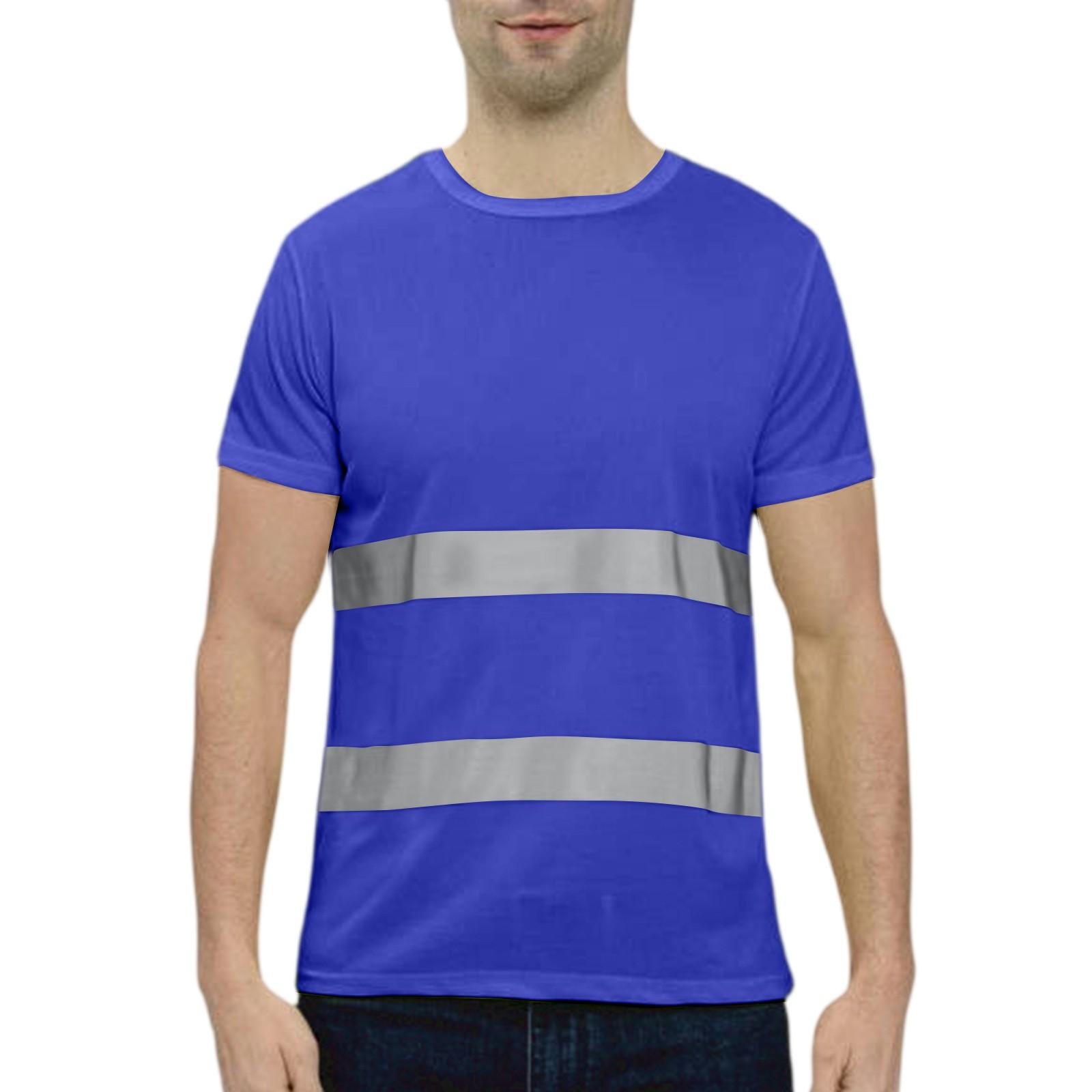 

Мужская быстросохнущая светоотражающая одежда с круглым вырезом для строительства, охраны окружающей среды, санитарии, безопасности, строительства, труда, светоотражающая рабочая одежда с короткими рукавами XL