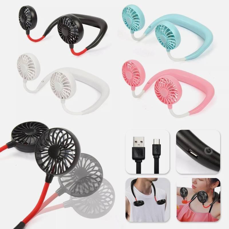 Portable Neck Fan Usb Rechargeable Mini Fan Lightweight Hands-free Design For Hot Days