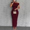 Summer Fashion Sexy Sleeveless Asymmetrical Shoulder Slim Fit Dress Women's Clothing