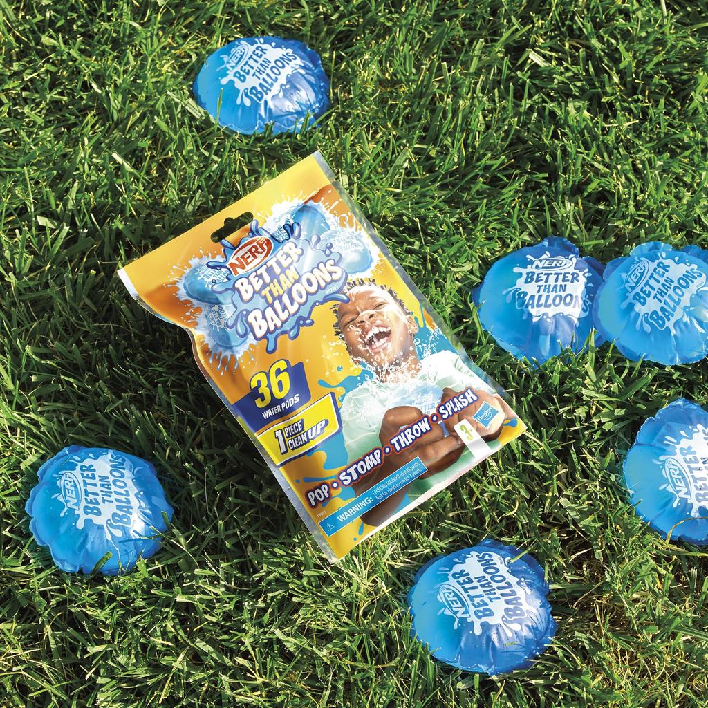 Nerf Besser als Ballon Besser als Ballon 1 Wasserspielzeug Leicht zu reinigen 36 Kapseln Viele Spielmöglichkeiten Genießen Sie Wasserspaß im Garten Geschenk für Kinder ab 3 Jahren.