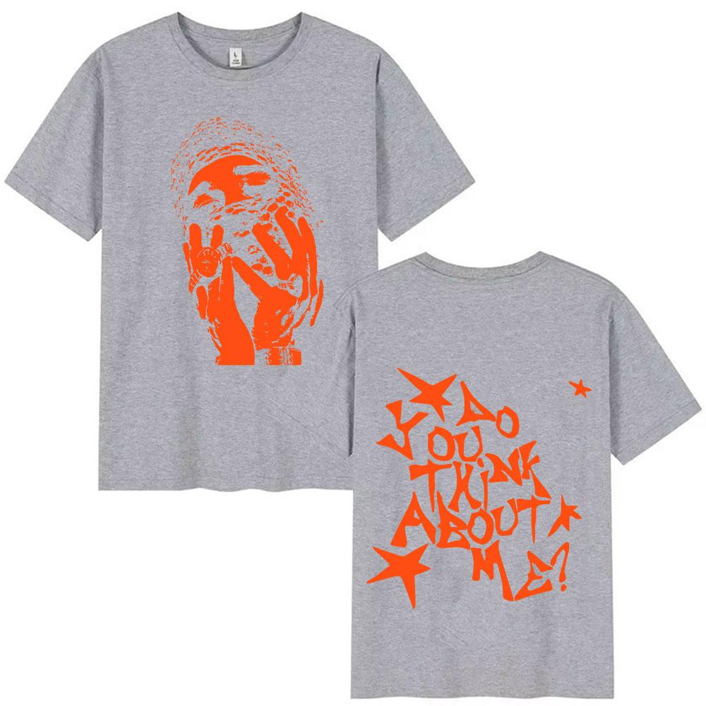 New Album Mens Pop Music Short Sleeve Tshirt Retro Summer Y2K Pure Cotton Loose Casual Fashion Pure Cotton Tshirt