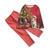 Family Casual Comfortable Long Sleeved Long Pants Christmas Printed Parent-child Set
