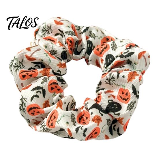 Elastici per Capelli di Halloween, Elastici ad Alta Elasticità, Fasce Morbide ed Elastiche con Design di Fantasma Strega Cappello Pipistrello Ragnatela, Coda di Cavallo Pieghettata