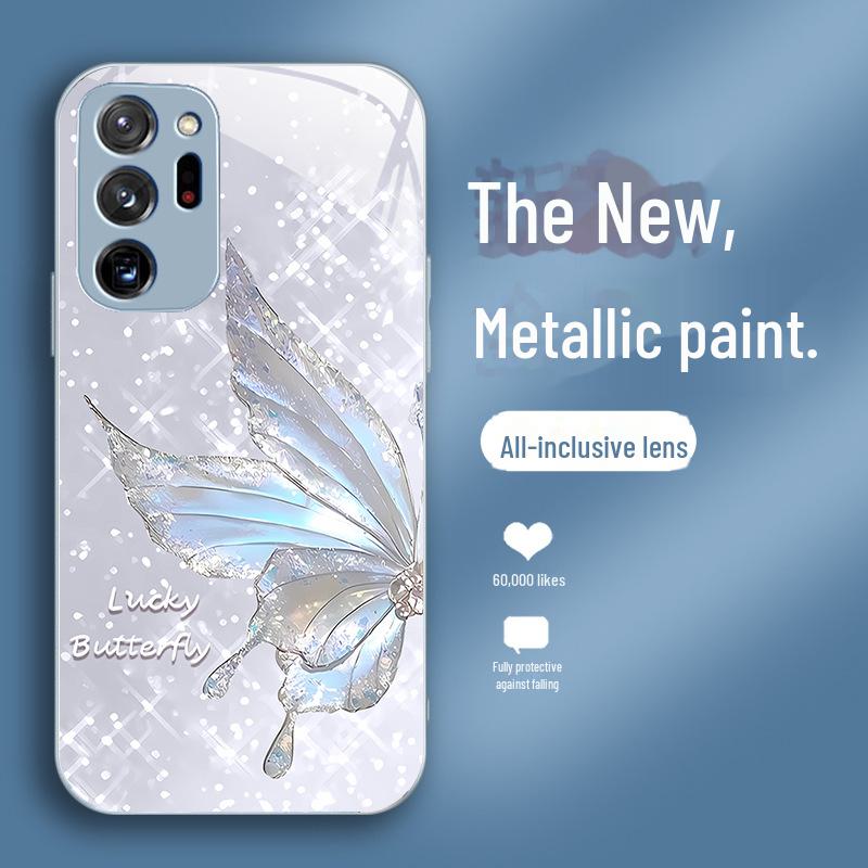 Samsung A04S Crystal Butterfly A13ins Wind 15 Gradient Note 40 All-inclusive Anti-fall Liquid Pro Phone Case.