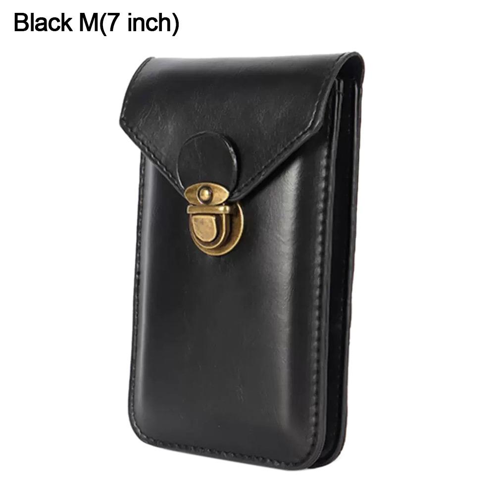 Retro Leather Phone Belt Bag WaterProof Universal Male Waist Pouch Multifunctional Phone Pouch Men