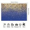 2D Royal Blue with Sparkling Gold Confetti Backdrop Photography Background Banner