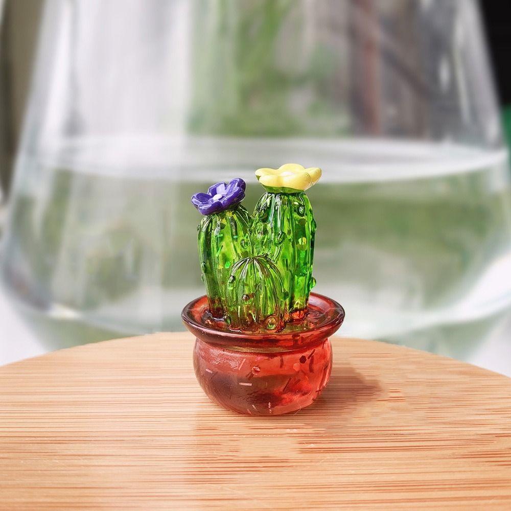Handmade Cactus Sculpture Easy Use Miniature Figurines 1Pc Resin Craft  Desktop