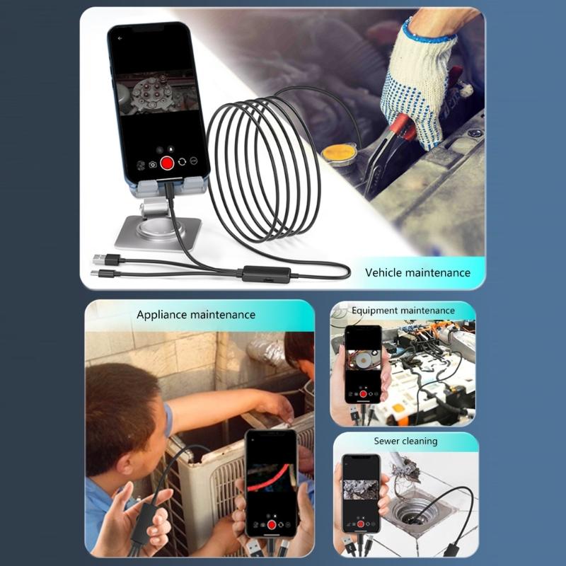 Endoscope Camera with Light, Borescope with Adjustable LED Light,Endoscope Camera,Waterproof Inspection Camera