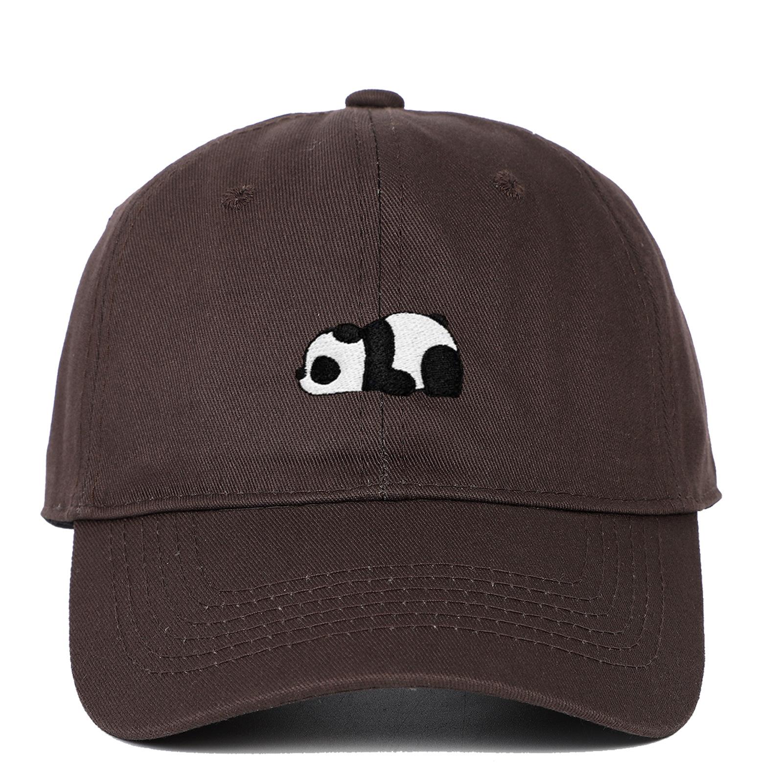 

1pc Unisex Panda Embroidery Baseball Caps for Women,outdoor Sports Fishing Summer Peaked Adjustable Driver Caps for Daily Wear Adjustable коричневый