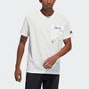 Adidas Outdoor Round Neck Pullover Sports Short Sleeve T-Shirt Unisex Tops Bright-White HB8914