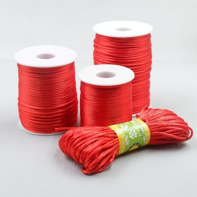 Nudo de Alambre Chino No. 5, no. 6, no. 7 Hilos, Cuerda Roja Hilo Tejido a Mano DIY, Cuerda Trenzada con Nudo Diamante, Alambre para Collar