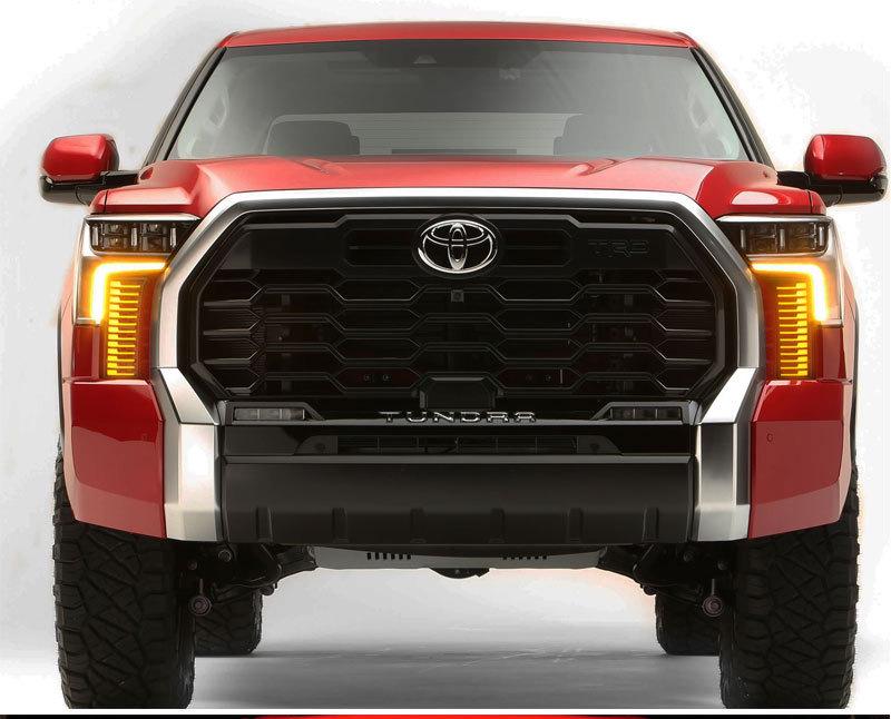 LED Daytime Running Turn Signal Fog Lights for 2022-2025 Toyota Tundra Front Bumper