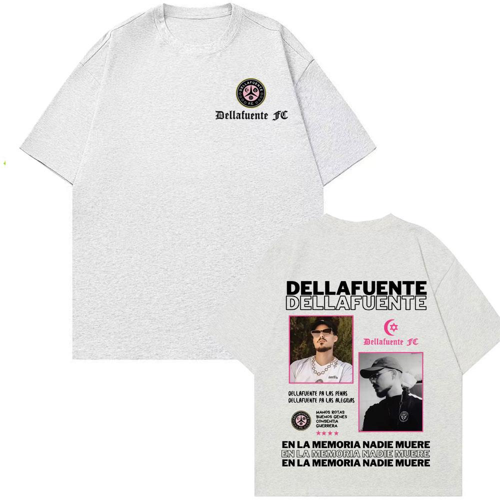 2025 Summer Rapper Dellafuente New Album 2025 Tour Cover 100 Pure Cotton Printed Tshirt Men Hip Hop Vintage Casual Tops Y2K