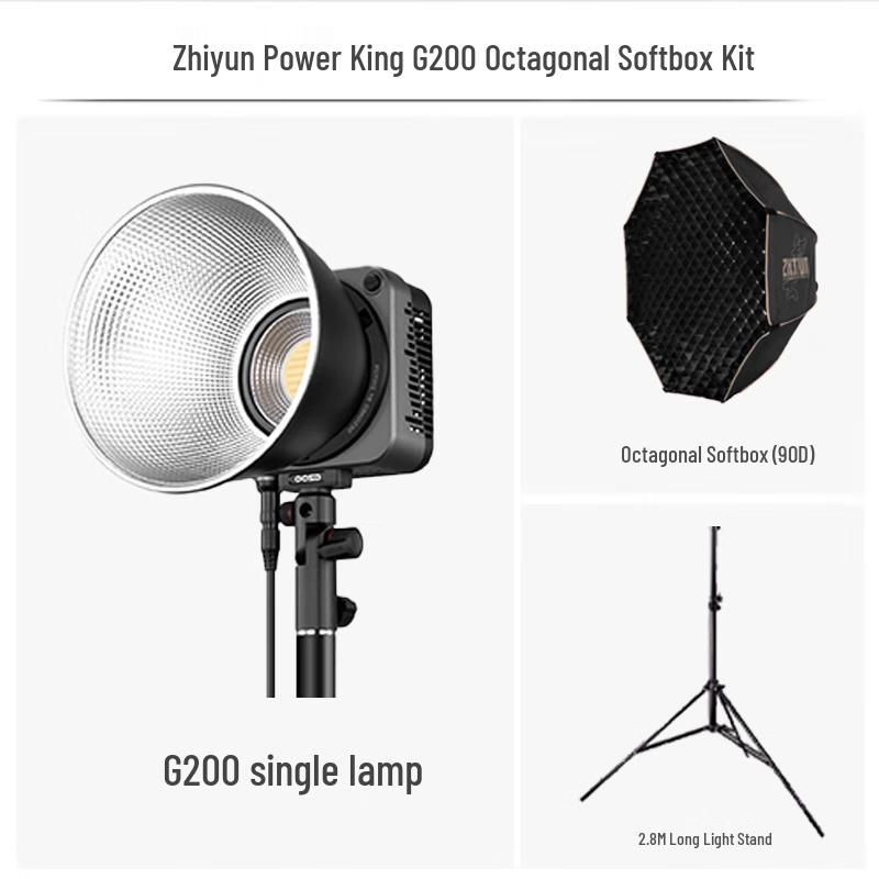 Zhiyun G200 LED Video Light Kit with 90cm Octagonal Softbox
