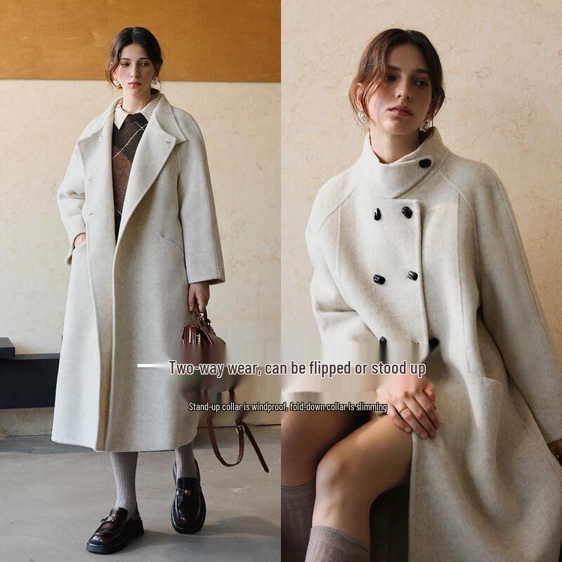 Olrain Women's Double-Faced Wool Coat