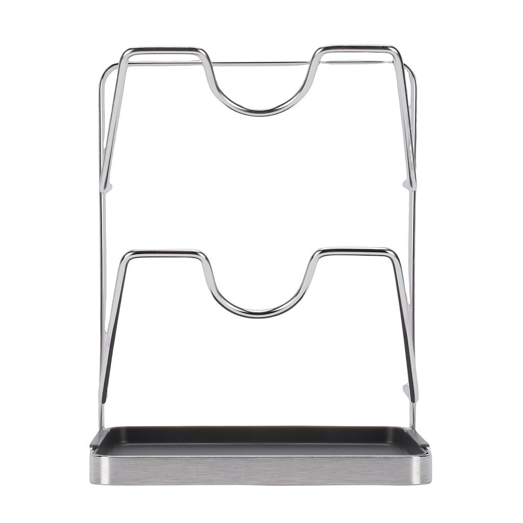 Countertop Pot Lid Holder Stainless Steel Cutting Board Organizer Pot Pan Lids Rack for Kitchen