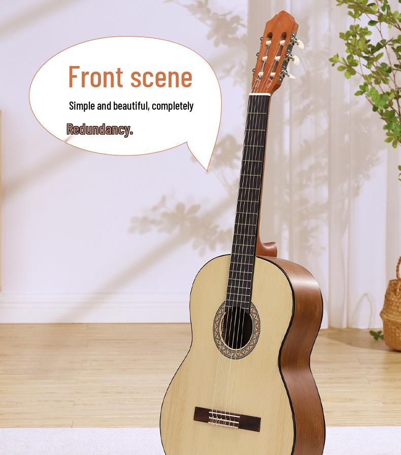 Supporto per Chitarra in Legno Massiccio - Porta Musica Verticale Folk & Classica