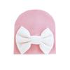 Cotton Solid Bowknot Beanie Newborn Baby Girl Knot Gorras Hat Bebe Bow Bonnet Warm Hat Double Layer Infant Cute Bow-tie Skullcap