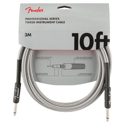 Shielded Cable Professional Series Instrument White Tweed White Tweed Cable, 10',