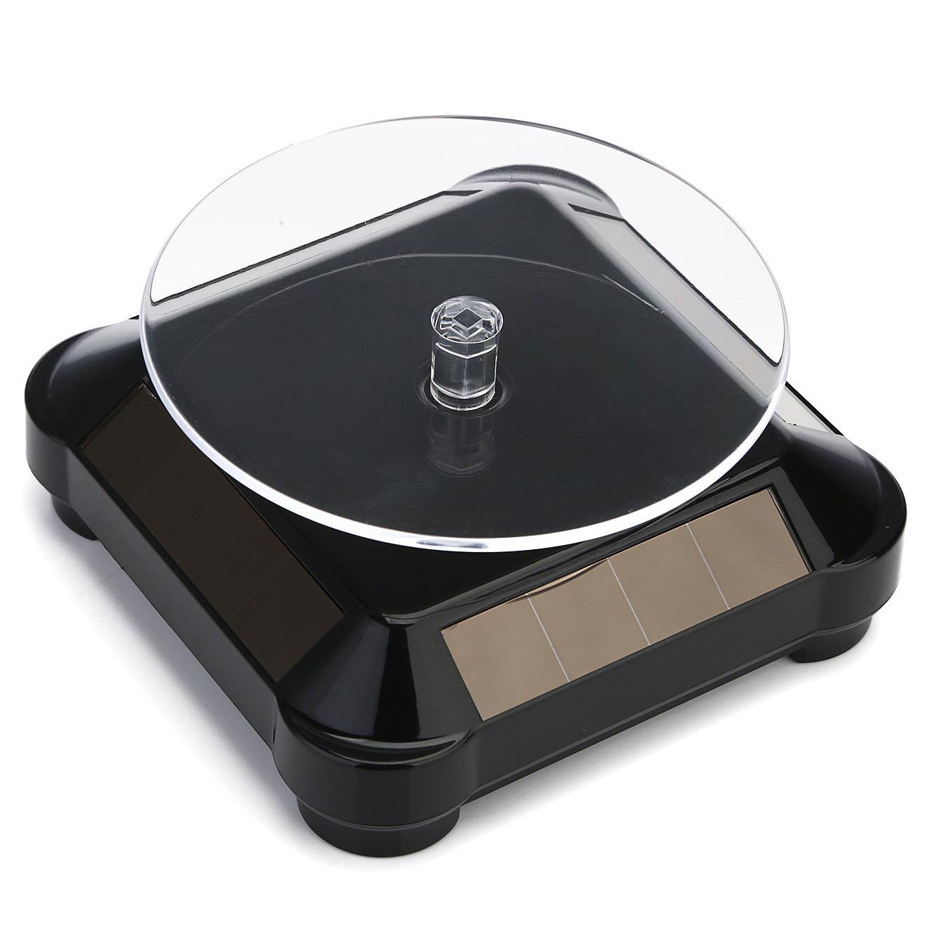 

Solar-Powered Rotating Display Stand for Exhibitions 10x10x4.5 cm