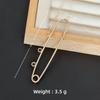 Colorfast Electroplated Safety Pin Brooch with Loop Holder for Sweaters and Pants
