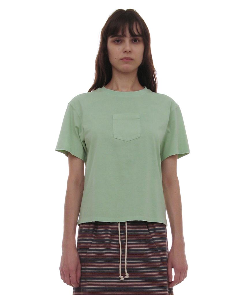 PARTIMENTO WOMEN Pwc Garment Dyed Pocket Tee_Apple Mint