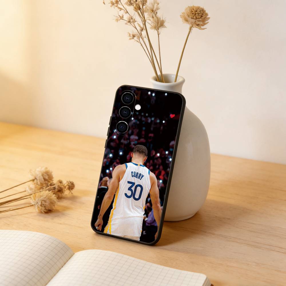 Basketball-Star Stephen Curry Handyhülle für Samsung Galaxy A73, A72, A71, A70, A53, A52, A51, Andere Weiche Schwarze Hülle