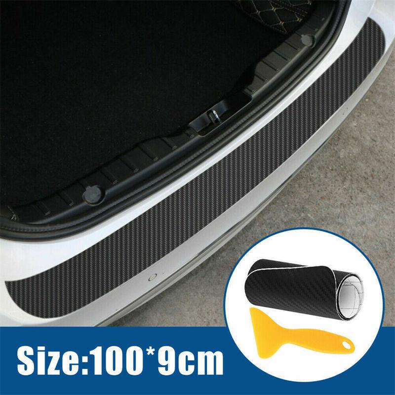 Carbon Fiber PVC Car Rear Bumper Edge Protector Corner Sticker Decal Accessories for Saloon SUV GZW