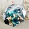 Owl Family In Moonlight Automatic Umbrella Sturdy 8-Rib Shaft Foldable Design Durable Everyday Carry Umbrella Fashionable Accessory