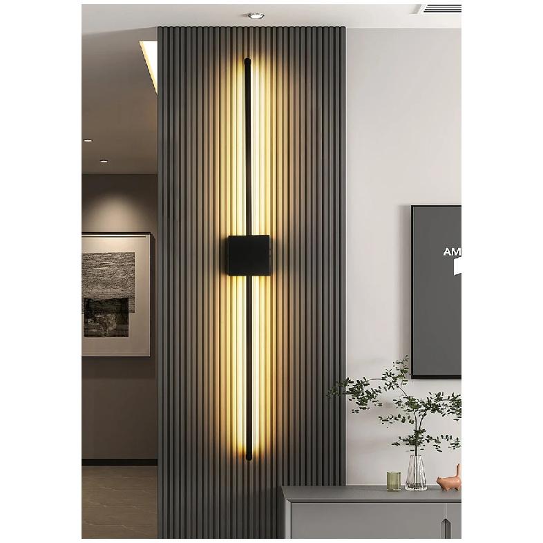Modern LED Wall Lamp Minimalist Led Light Bedroom Bedside Long Strip Wall Sconces Living Room Sofa Home Indoor Lighting Fixture