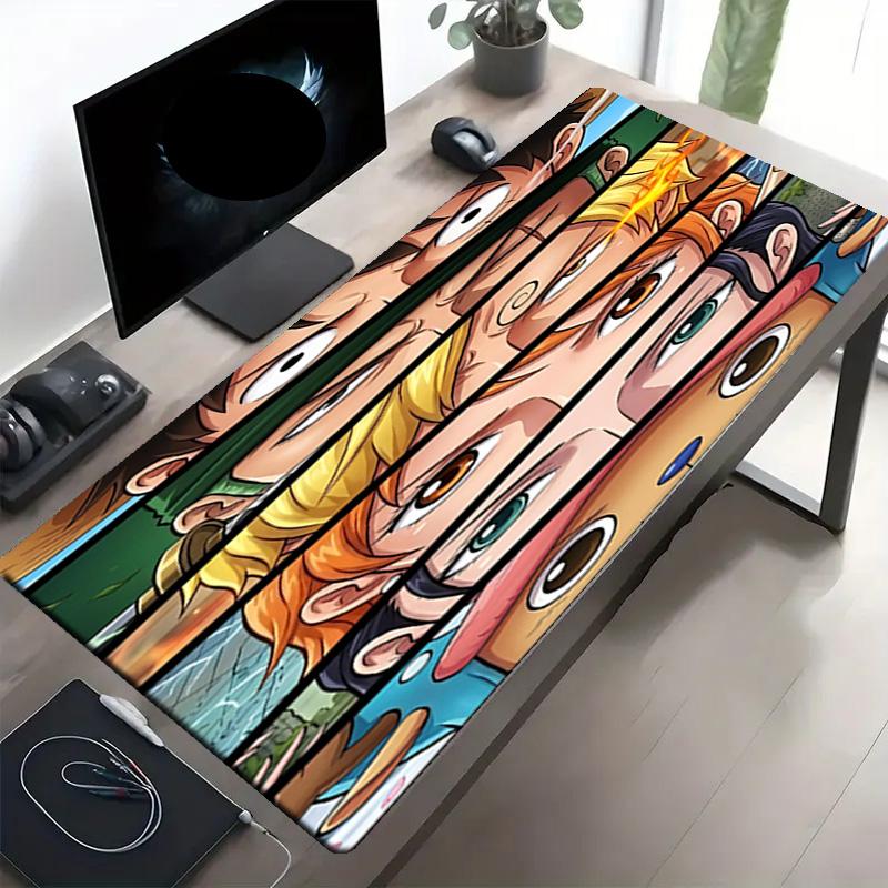 One Piece Print Mouse Pad, Anti‑Slip Desktop Keyboard Mat, for PC Laptop Gaming Working Daily Use, Cool Festival Surprise Gift