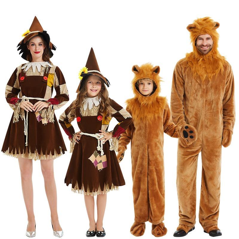Halloween Wizard of Oz Costume Scarecrow Lion Costume Dorothy Tin Man Tin Man Performance Costume