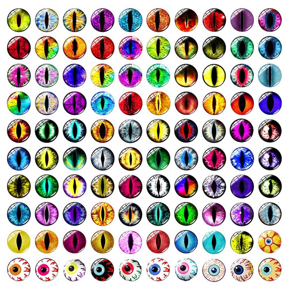 20 stk/10 par Krystalldukke Krystalløyne 6mm-20mm Glitter Krystalløyne DIY Dukketilbehør