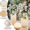 Cocktail Table Covers 32"x 43" Champagne Cocktail Table Tablecloth with Natural Wavy Round Skirt for Bar Wedding Party Banquet Decoration
