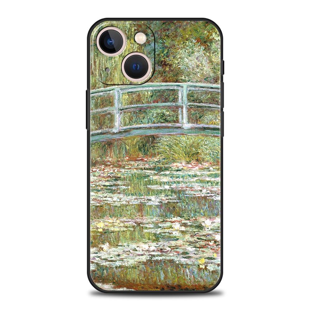 Claude Monet Impressionism Painter For iPhone 11 12 13 15 16 14 Pro Max Phone Case X XR XS 7 8 Plus SE Luxury Cover Funda