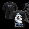 Anime Frieren Beyond Journey's End T-shirt Washed Casual Oversized T Shirt Men Women Clothing Short Sleeve Cotton Tees Tops