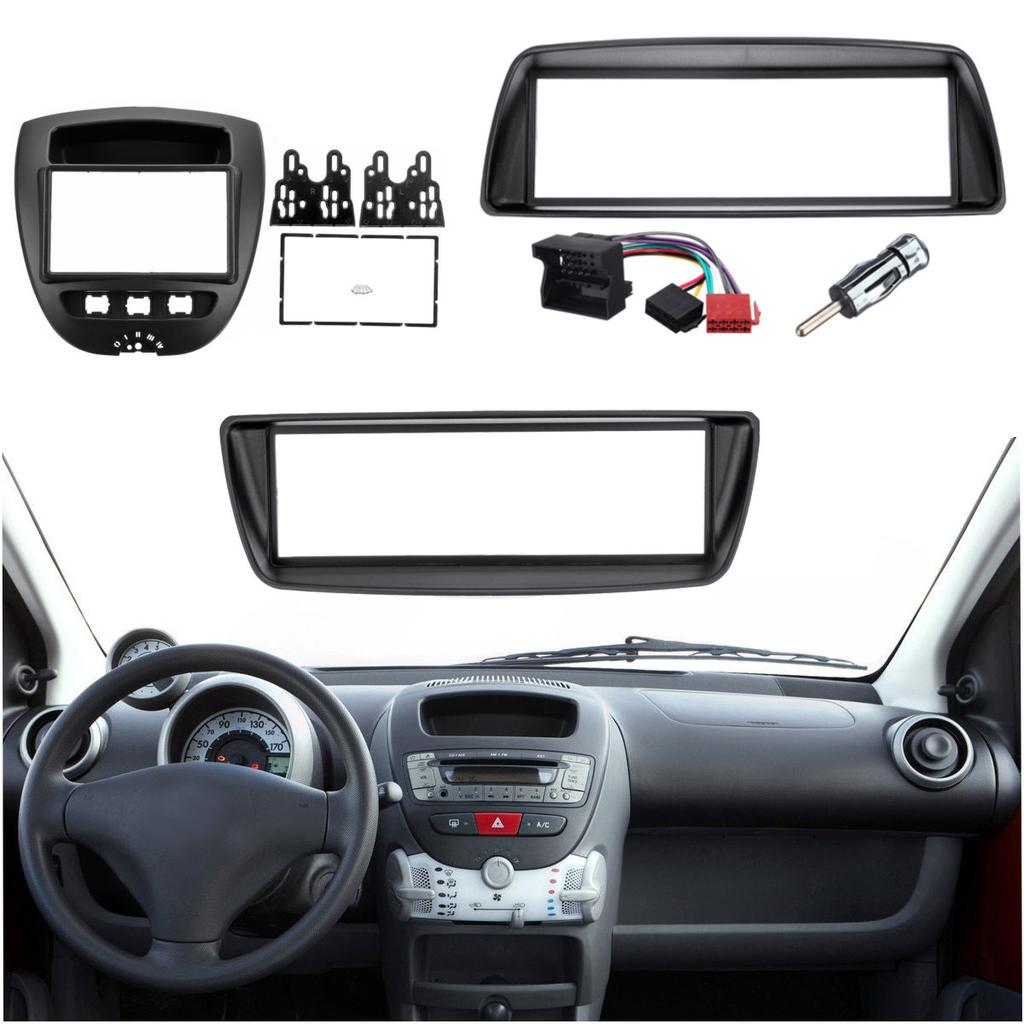 For Citroen C1 for Peugeot 107 Car Stereo Radio Fascia Panel Plate Frame CD Panel Dashboard Audio Frame