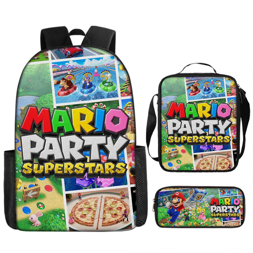 Cartoon Backpack, Primary And Secondary School Students Three-Piece Set, School Bag, Backpack, Shoulder Bag, Pencil Case.