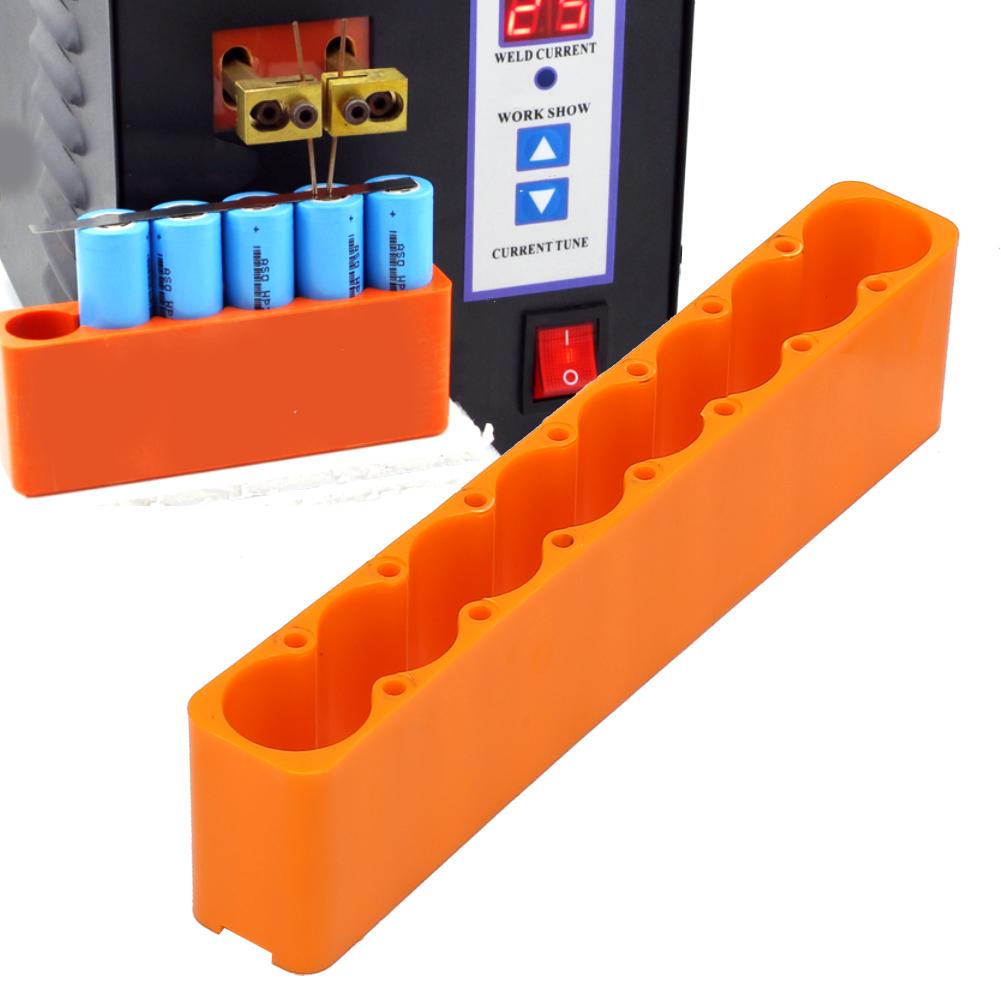 2PCS Industrial Plastic Adjustable 18650 Battery Pack Spot Welding Fixing Clamp (8Section)