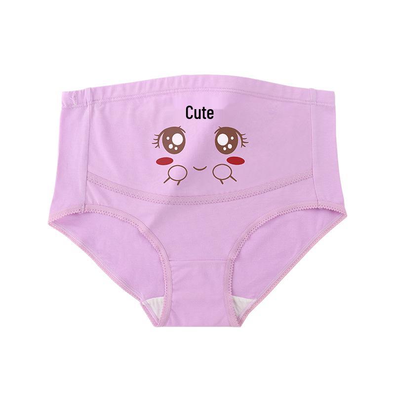 Adjustable High Waist Cotton Maternity Briefs - Late Pregnancy Belly Support, Plus Size Women's Underwear