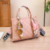 Niche texture silk scarf embroidered handbag can be one shoulder crossbody fashion diamond women's bag