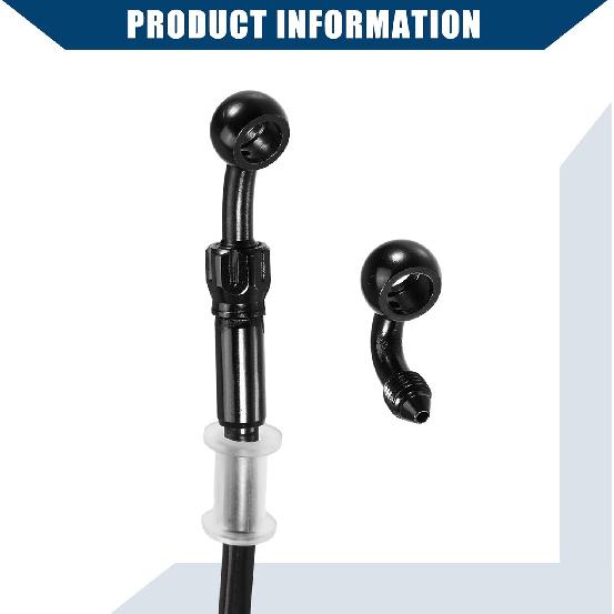 Brake Hose Motorcycle Hydraulic Brake Line Oil Hose Pipe Fitting with Banjo/Inner for ATV Motorcycle Motocross/Durable 110cm Length / 1 Set