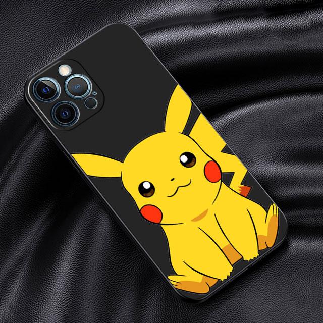 

Чехол для Apple iPhone 14 13 11 12 Pro 7 XR X XS Max 8 Plus 6 6S SE 2022 13Pro черный мягкий телефон Funda Pikachu Pokemon iPhone SE 2022