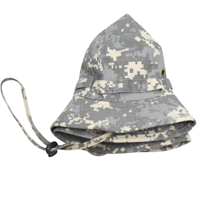 Herren und Damen Mode Kurze Krempe Runde Kappe Camouflage Sonnenschutz Fischerhut Outdoor Reise Wandern Klettern Fischerhut