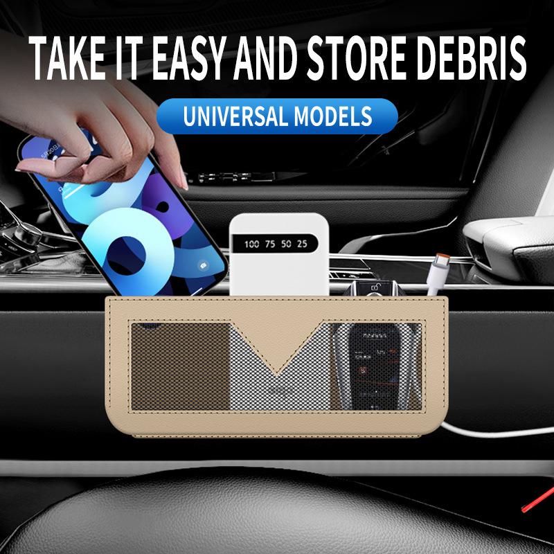 Car Storage Bags In-car Mobile Phone Bags Adhesive Multi-functional Mesh Bags Storage Hanging Bags Car Storage Box Products