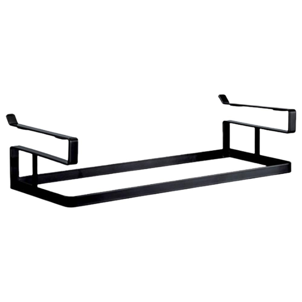 

No-Punch Under Shelf Storage Basket Removable Under Cabinet Hunging Shelf Metal Wire Miscellaneous Hunging Rack for Kitchen чёрный