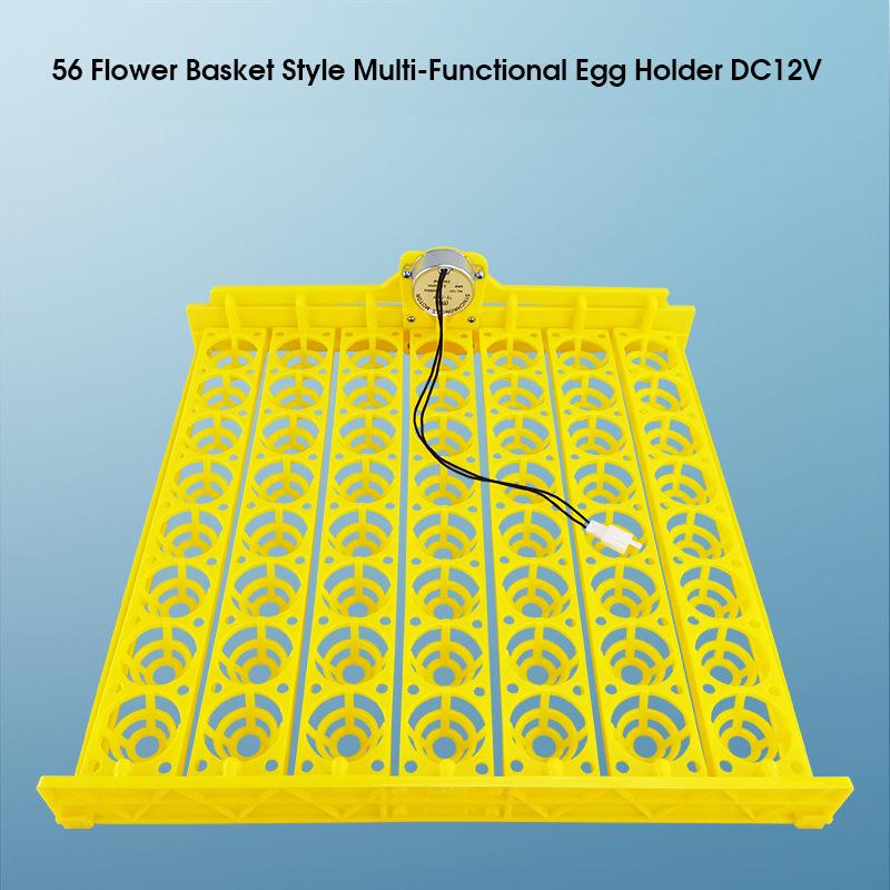 56 Eggs Incubator Turn Tray Chickens Ducks Poultry Fully Automatically Brooder Turntable Turn Eggs Incubation Equipment New