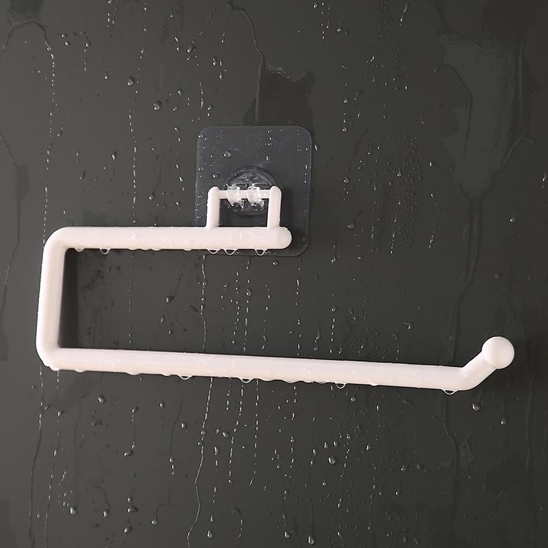 Küchen-Organizer ohne Bohren: Papierhandtuch- und Frischhaltefolienhalter, Toilettenpapierhaken, Lappenständer