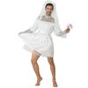 Huwelijkskleding Heren Grappig Mannen Witte Bruid Kostuum Nieuwigheid Halloween Verkleedkleding Vrijgezellenfeest Vrijgezellenfeest Feest Outfit