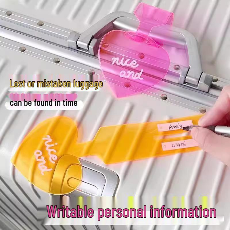 Creative Fluorescent Luggage Tag - Anti-Lost Airplane Suitcase Sticker